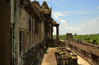 Climbing through Angkor Wat