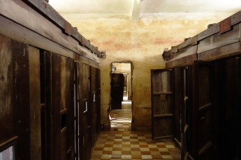 Prision cells in former class rooms