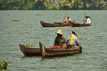 Fishermen in the backwaters of Kerala