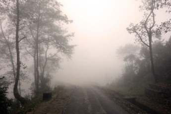 Clouded roads around Jiri