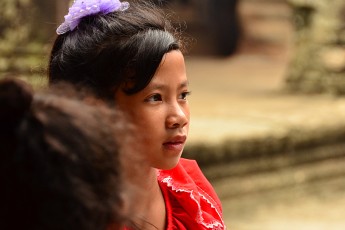 Cambodian Girls inside the temples