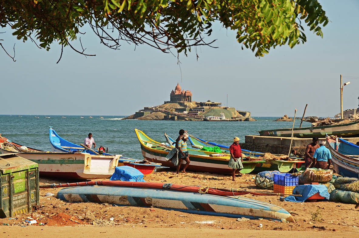 Fisherboats in Kanyakumari