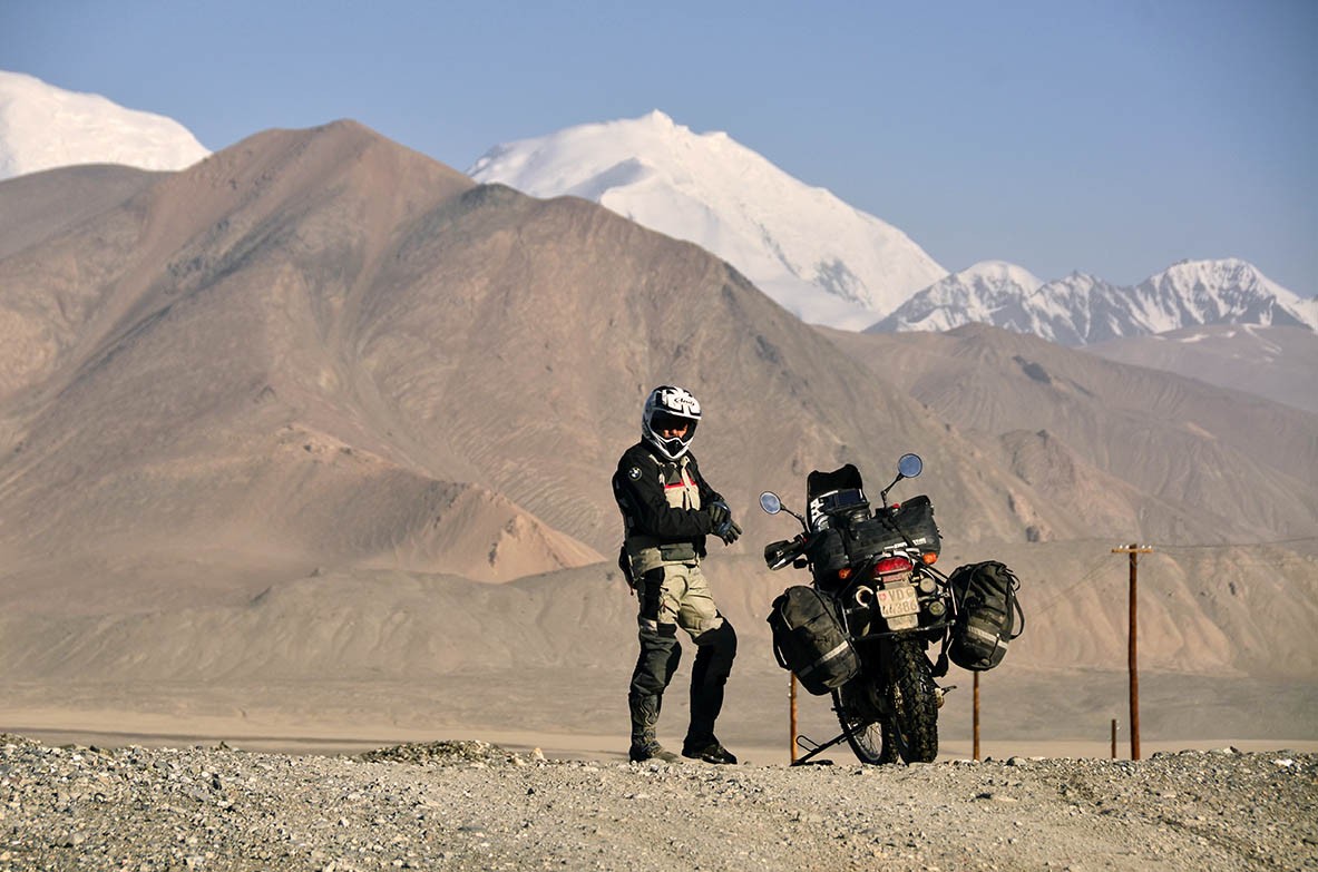 Kim and his BMW 650 GS